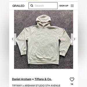 {David Ashram X Tiffany & Co} 5th Avenue Cream Sweatshirt